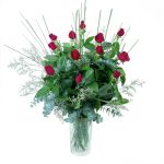 1 Dozen Long Stem Red Roses